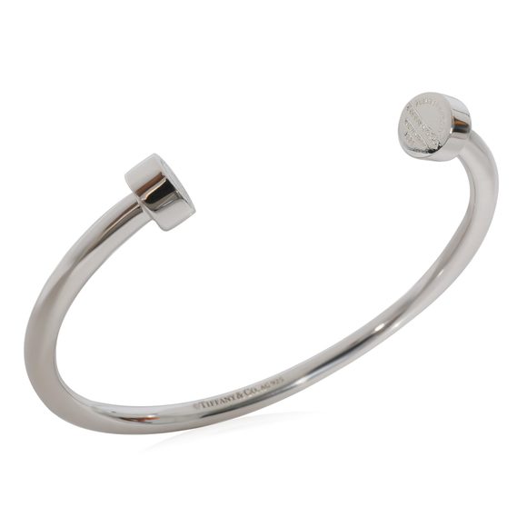 Return To Tiffany Narrow Circle Edge Cuff Bracelet in Sterling Silver - Picture 4 of 5